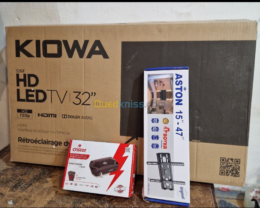 tv Kiowa 32 + Démo cristor th500 +Support 