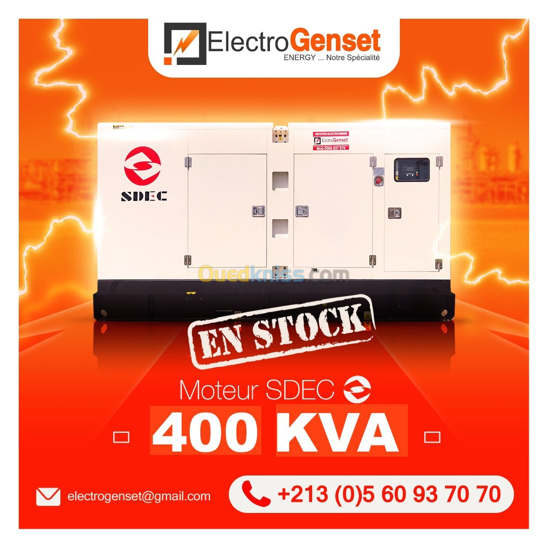 GROUPE ELÉCTROGÉNE SDEC 400/440 KVA DISPONIBLE 