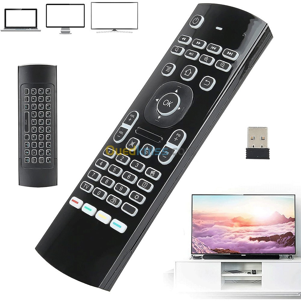 Télécommande Universelle Sans Fil Air Mouse, 2.4 Ghz, Pour Android Tv Box,  Pc, Avec Récepteur Usb, Sans Gyroscope - Télécommandes - AliExpress