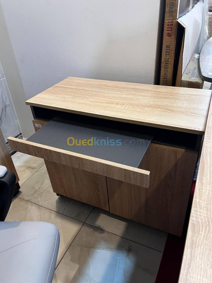 Ensemble de bureaux prix choc (Bureau avec 3 tiroirs + retour + armoire)