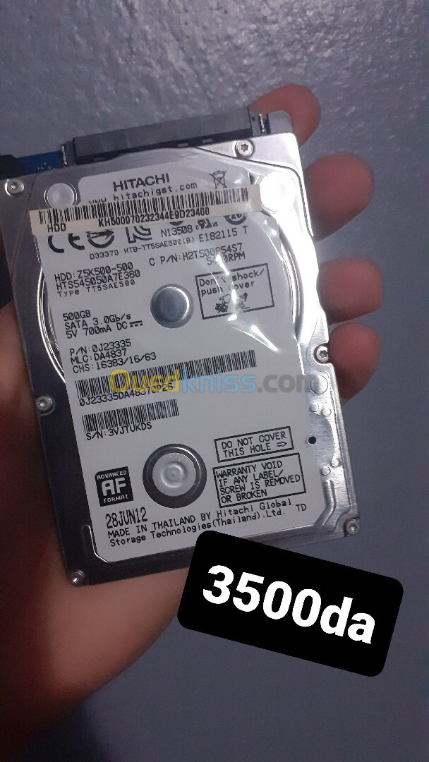 disque dur hdd 500gb 2.5 hitachi