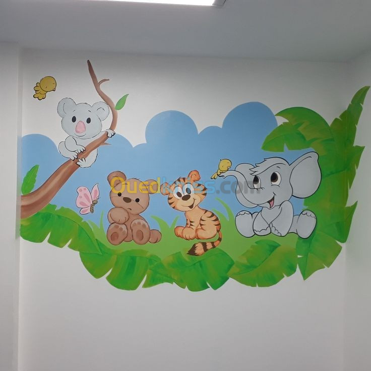 Dessin mural pour enfants (chambre. Crèche. école....) 