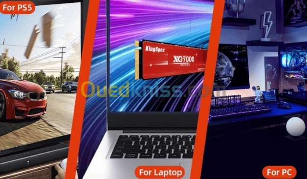 KingSpec xg 7000 1TB PCIe NVMe Gen4 Pour PS5-Laptop-PC Bureau 7400mb par second -- PROMOTION