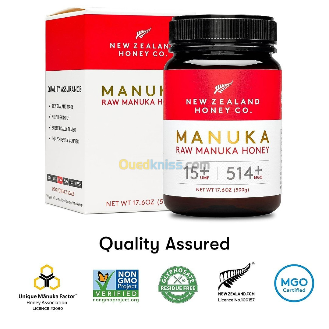 Miel De Manuka AUTHENTIQUE MGO514+