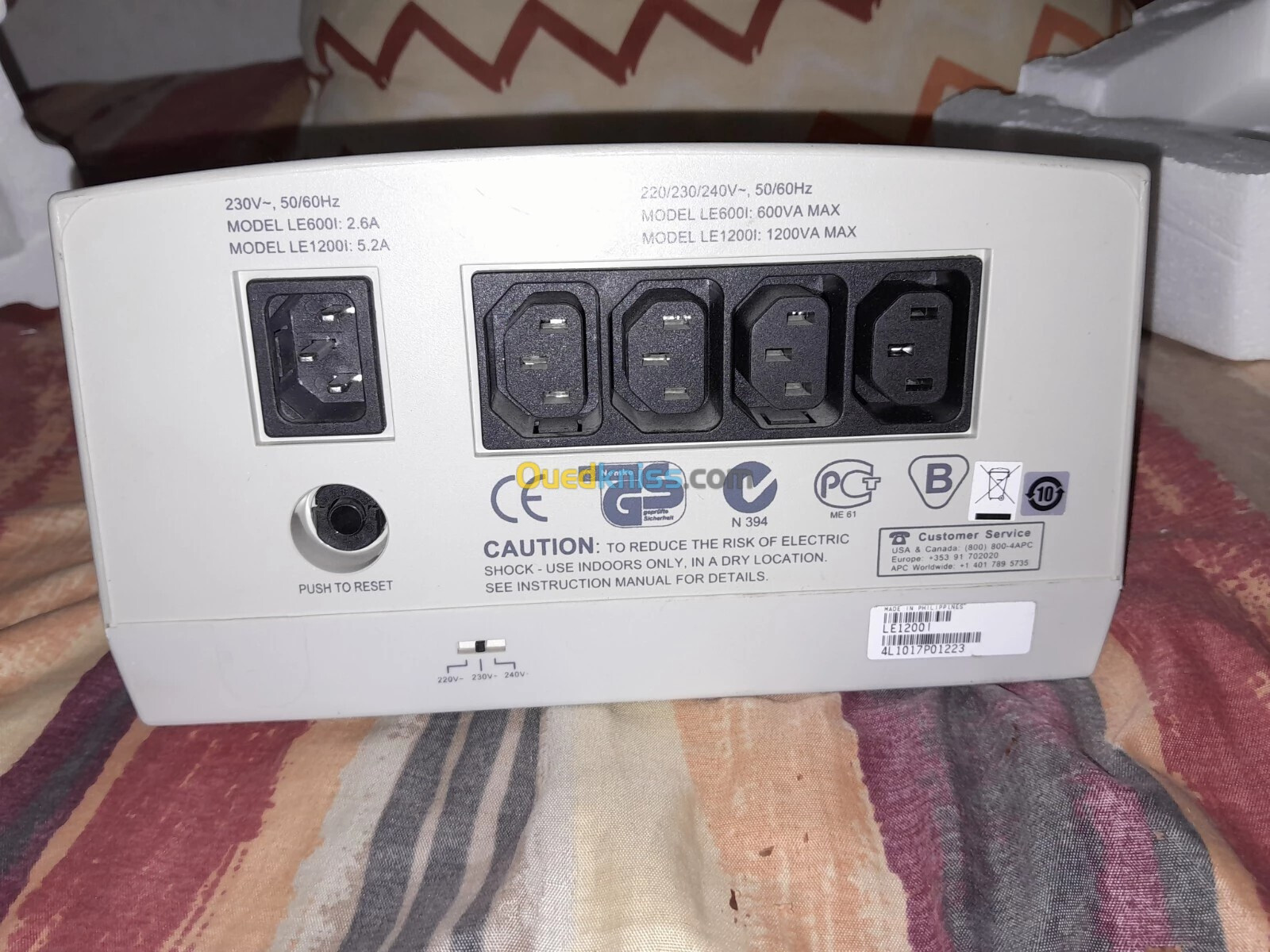 Voltage regulator APC Line-R 1200w Neuf jamais utilisé