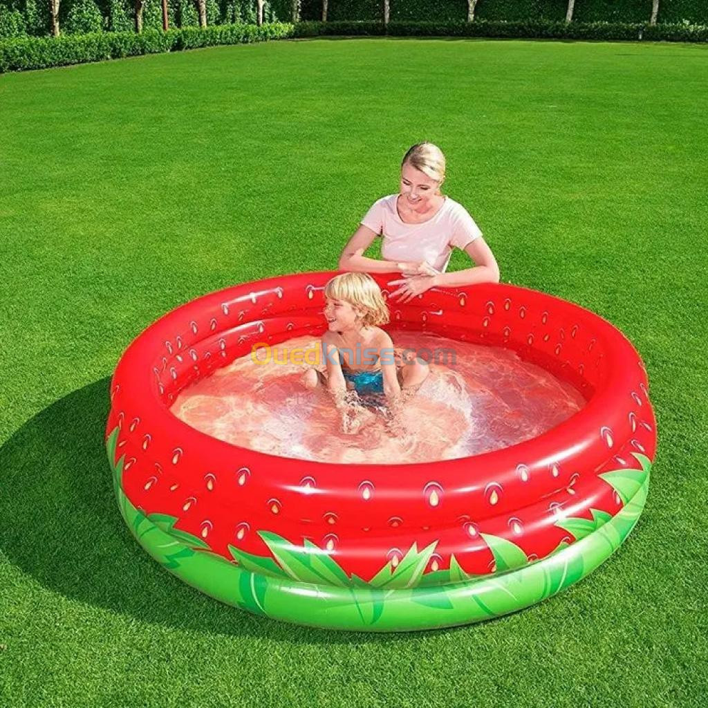 Piscine Ronde Gonflable Fraise Pour Enfants 160 x 38 cm Bestway 51145