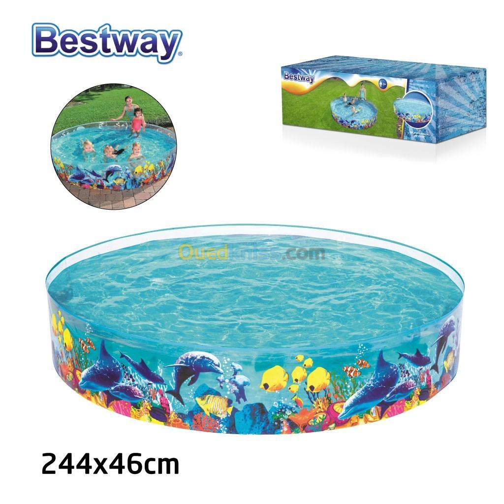 Piscine en Vinyle et PVC Transparente Pour Enfants 244x46cm