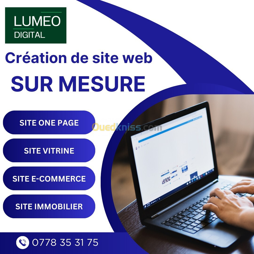 Création de site web sur mesure (vitrine, e-commerce..)