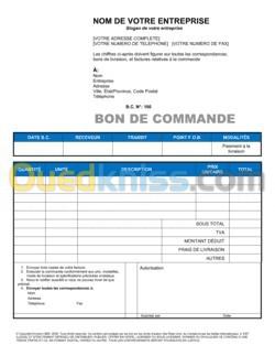 designer professionnel. flyer, carte visite, logo et CV Bon de commande bon de livraison fiche de p