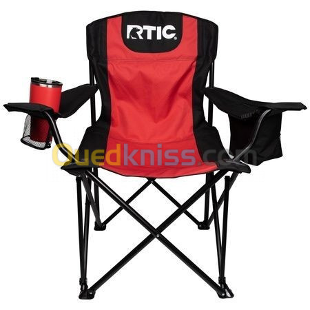 RTIC Chaise de camping pliante avec porte-boissons et sacs isoterme