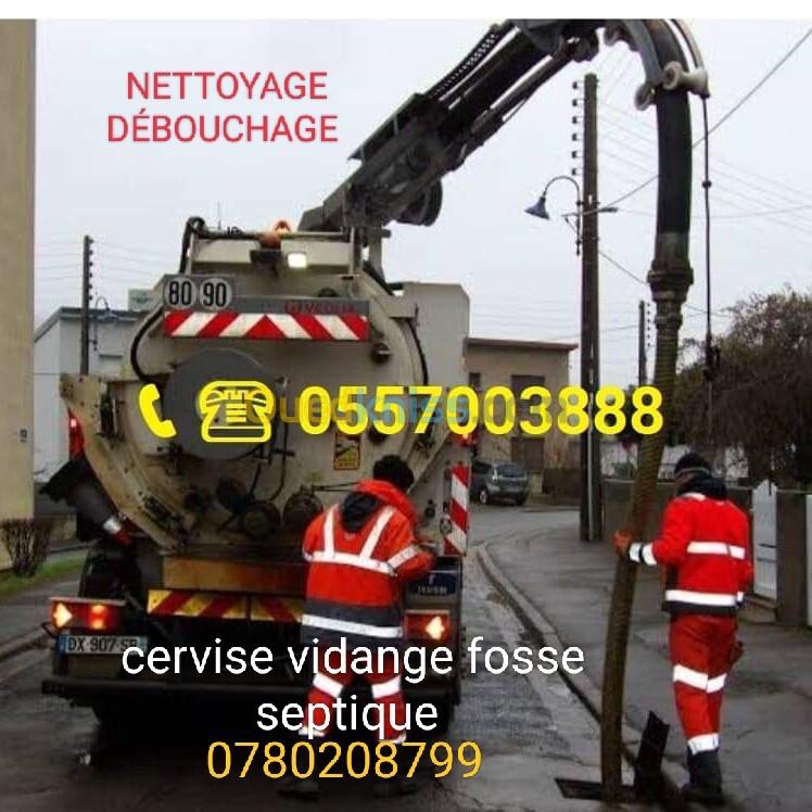 CERVISE NETTOYAGE DÉBOUCHAGE ET VIDANGE FOSSE SEPTIQUE 