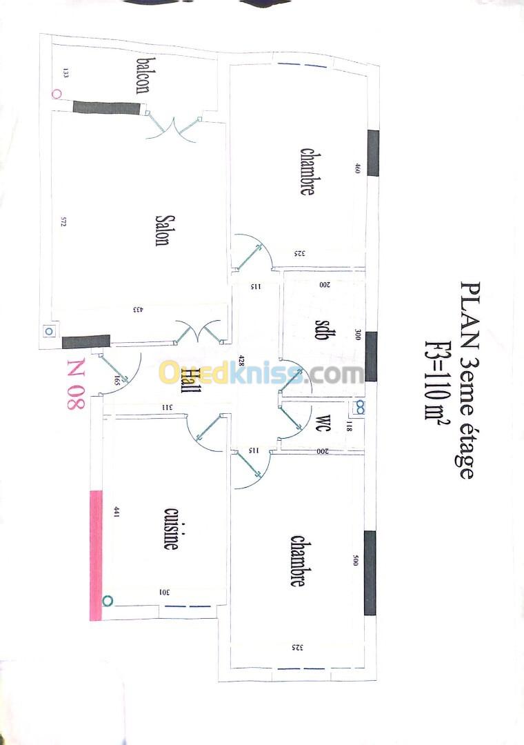 Vente Appartement F3 Alger Dar el beida