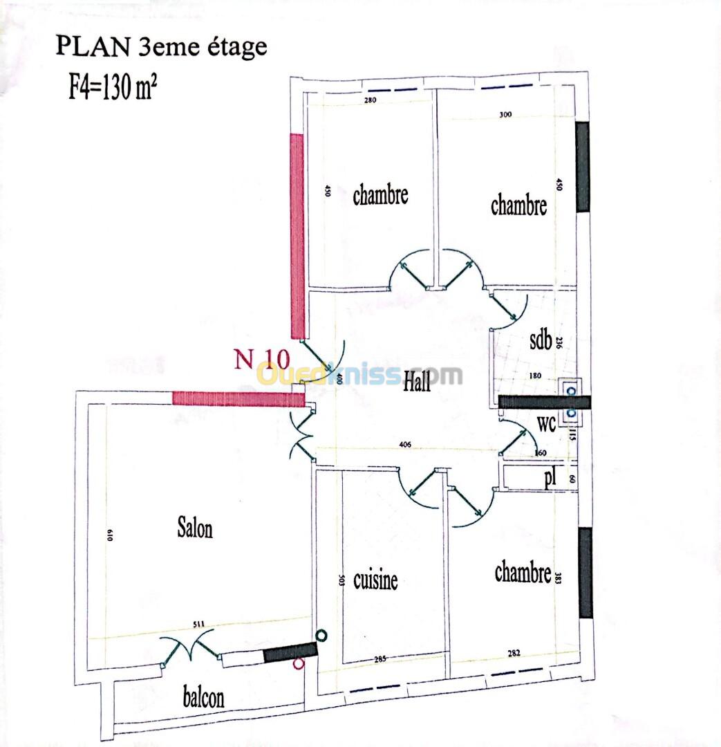 Vente Appartement F3 Alger Dar el beida