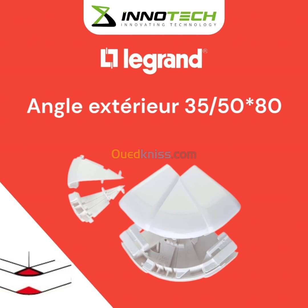 Angle LEGRAND DLP  35/50x80  Angle / Intérieur / Extérieur / plat resau informatique 