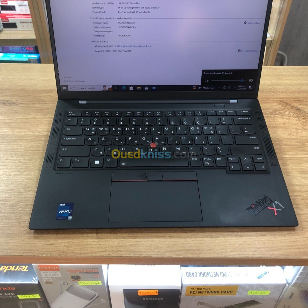 LENOVO THINKPAD X1 CARBON I7 12TH 16GB 1TBSSD 14" tactile 