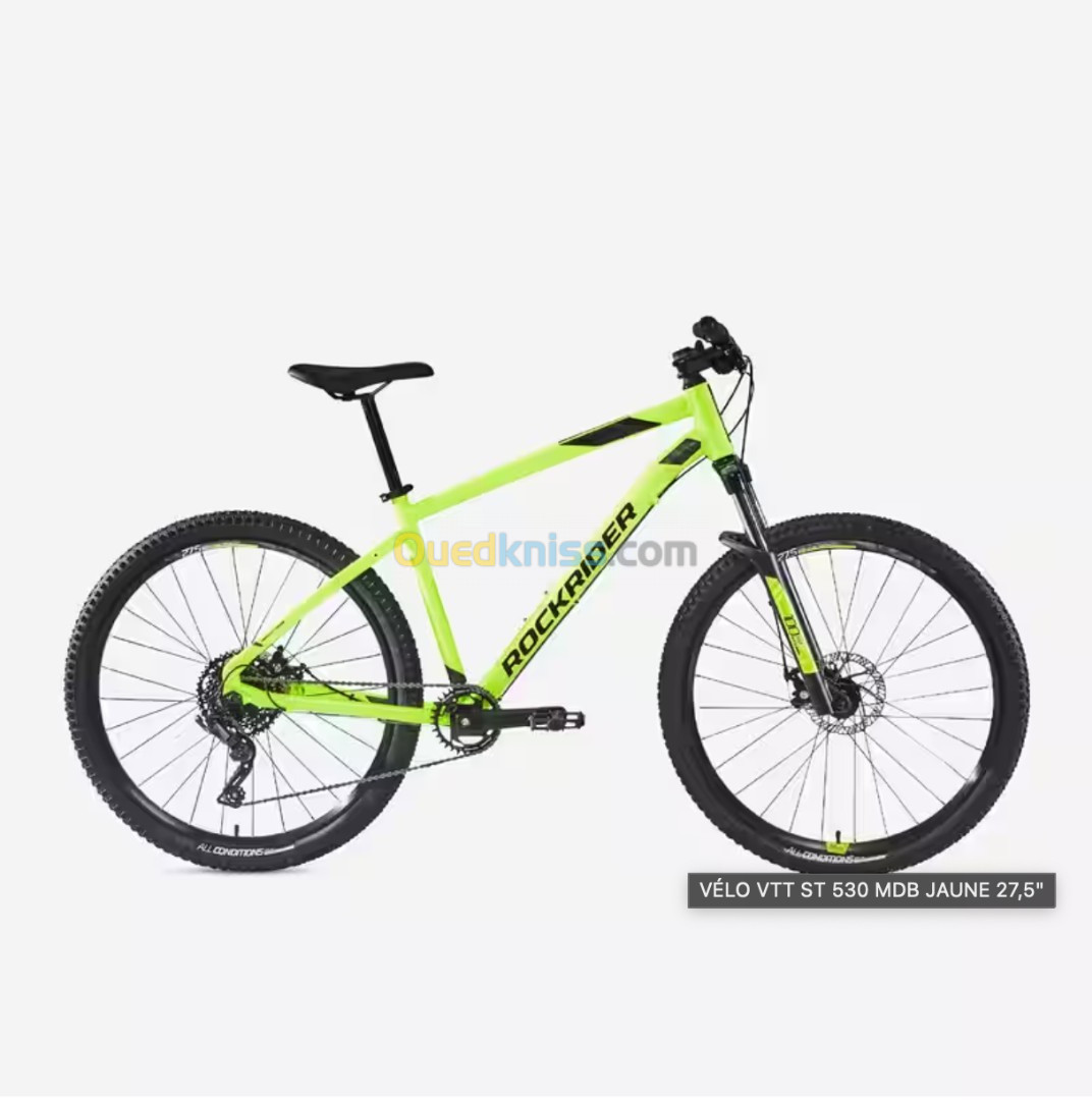 Vélo VTT ST 530 mdb jaune, Rockrider taille L 