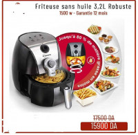 robots-mixeurs-batteurs-friteuse-robuste-sans-huile-32l-alger-centre-algerie