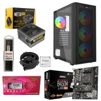 RYZEN 5650GT CM MSI B450-A PRO MAX DDR4 8G  NVME 256GB  550W CASE NOX NEXUS BLACK plus 4Pcs Fan RGB 