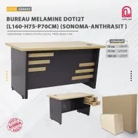 Bureau Melamine DOTI 2 Terroir ( L 160 / H 75 / P 70cm ) ( Sonoma Anthrasit )