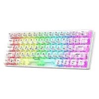CLAVIER GAMER MAGMA FIORA 60% CRYSTAL F61CT RED SWITCH 3 BLUETOOTH 2.4G WIRELESS RGB