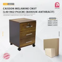Caisson Melamine CM 3 Terroir  ( L40 - H62 - P42cm ) ( Barouk - Anthracit )
