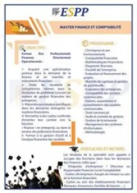Master Finance et comptabilité 