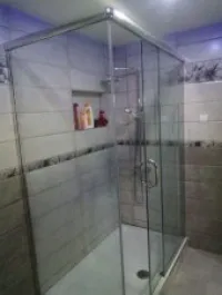 Mohamed verrre trempé La qualité au super prix  - Pose de façades & portes en verre trempé sécurité  -Aménagment intérieur extérieur  -portes automatiques  -cabines de douches  -rampes d'escaliers - iNoX