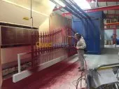 Peinture époxy électrostatique au four