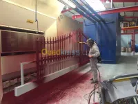 Peinture époxy électrostatique au four