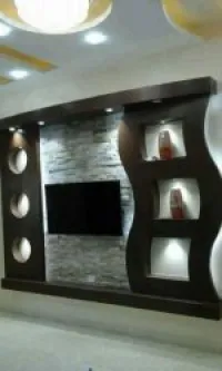 faux plafond séparation meubles tv
