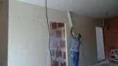 platre projete  et monocouche