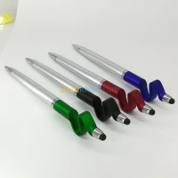 Stylos sérigraphie chromé tactile 3en1 et support pour Mobile