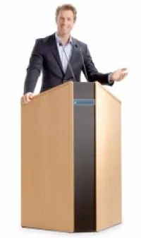 Pupitre de conférence sonorisé portabl