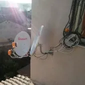 Instalation parabole ovale et multiswi