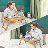 table micro refroidissante pc portable 15.6 en bois