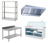 Table De Travail - Etagère -Hotte inox