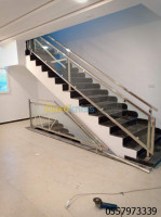 chlef-algerie-construction-travaux-rampe-d-escalier-en-inox-verre-trempé