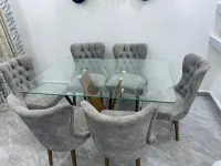 TABLE DE SALON en vitre trempé 