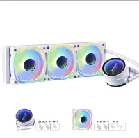 IWONGOU WHITE Water Cooler 360mm 3 fan RGB pour gaming