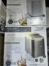 kitchen chef Machine À Glaçons 140w 12kg/24h Avec Nettoyage Automatique Inox - YT-E-005B1