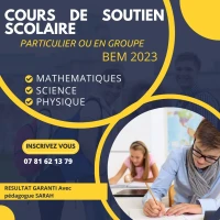 COURS DE SOUTIEN EN MATHEMATIQUES SCIENCE & PHYSIQUE BEM 2023 