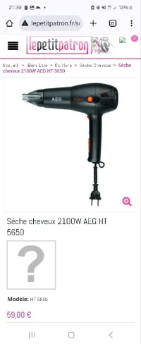 sèche cheveux AEG