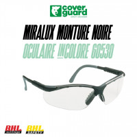 outillage-professionnel-lunette-de-securite-miralux-monture-noire-oculaire-incolore-coverguard-blida-algerie