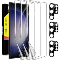 Protection écran et Camera pour Samsung Galaxy S23 Ultra 3+3 Pièces Milomdoi