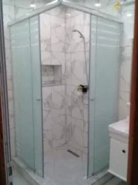 Cabine de douche italienne en verre   