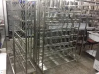 chariot de volaille et table en inox @