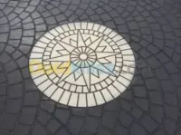 Béton imprimé gazon 