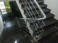 garde corps rampe d'escalier inox/verr