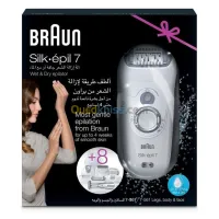 BRAUN Épilateur Wet & Dry Séries Silk-Épil 7-7561 -Blanc
