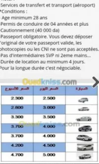 location de voiture avec w son  chfr